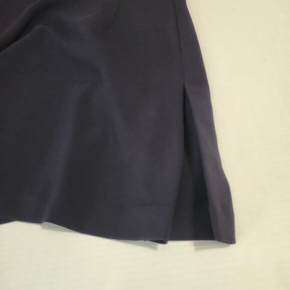 Theory Women's Sleeveless Lined Sheath Dress Navy Edge Trim Size 6 Knee Length - Picture 12 of 15